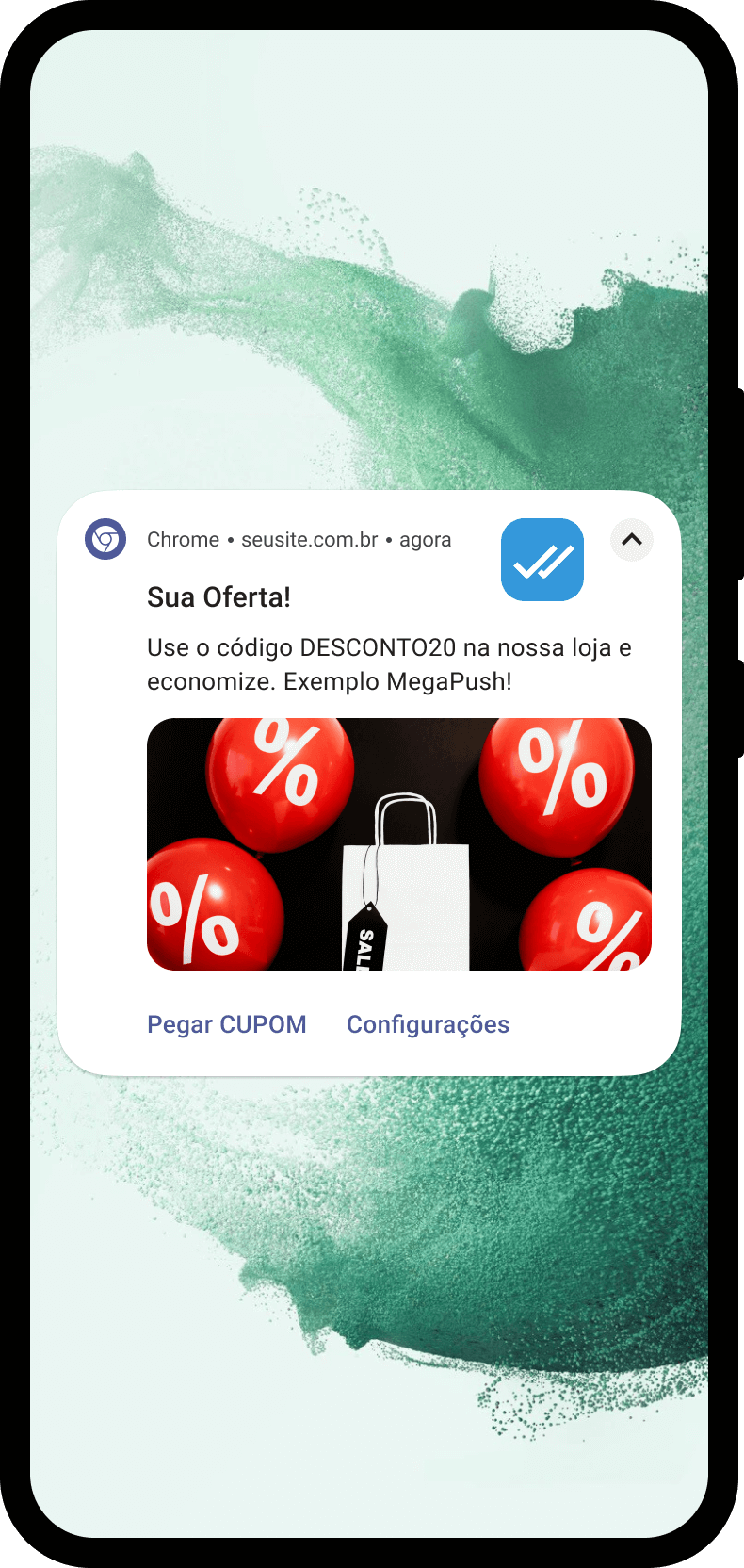 Notificação no celular com oferta